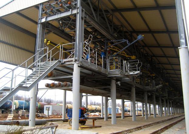 New construction: rail car preparation platform and rail car loading platform for LGP products